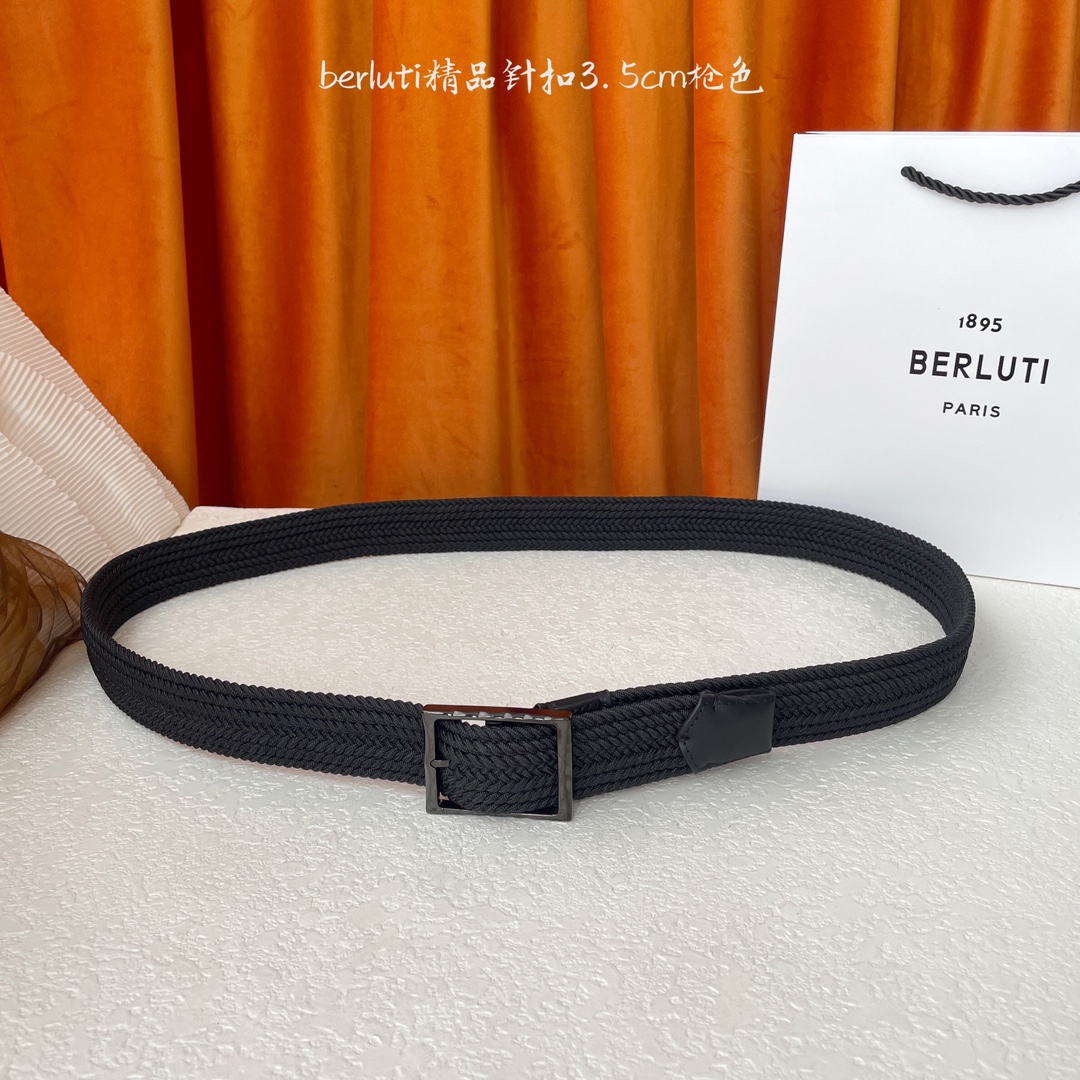 🅿️210 伯尔鲁帝 〖  Berluti  〗:采用意大利进口编织弹性织物与小牛皮制作，搭配专柜奢华精品表面锤制工艺钢制双边针扣，专柜验货无鸭梨的奢华品质！
