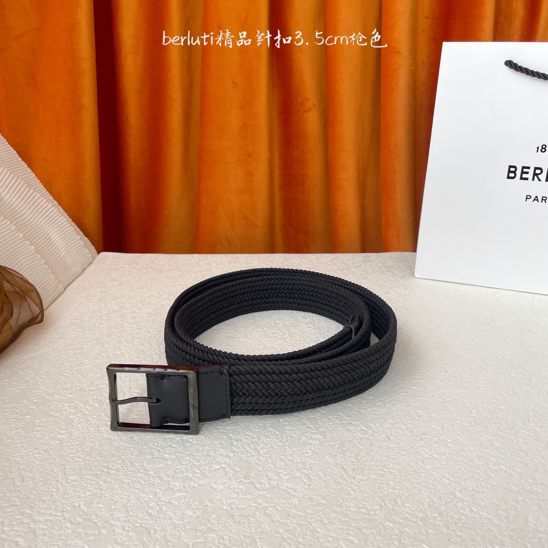 🅿️210 伯尔鲁帝 〖  Berluti  〗:采用意大利进口编织弹性织物与小牛皮制作，搭配专柜奢华精品表面锤制工艺钢制双边针扣，专柜验货无鸭梨的奢华品质！