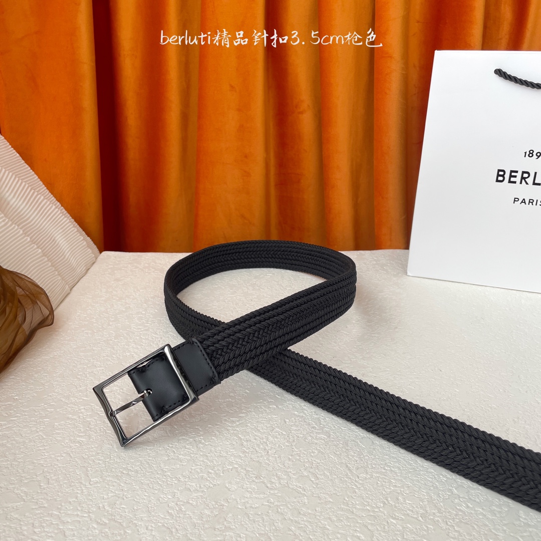 🅿️210 伯尔鲁帝 〖  Berluti  〗:采用意大利进口编织弹性织物与小牛皮制作，搭配专柜奢华精品表面锤制工艺钢制双边针扣，专柜验货无鸭梨的奢华品质！