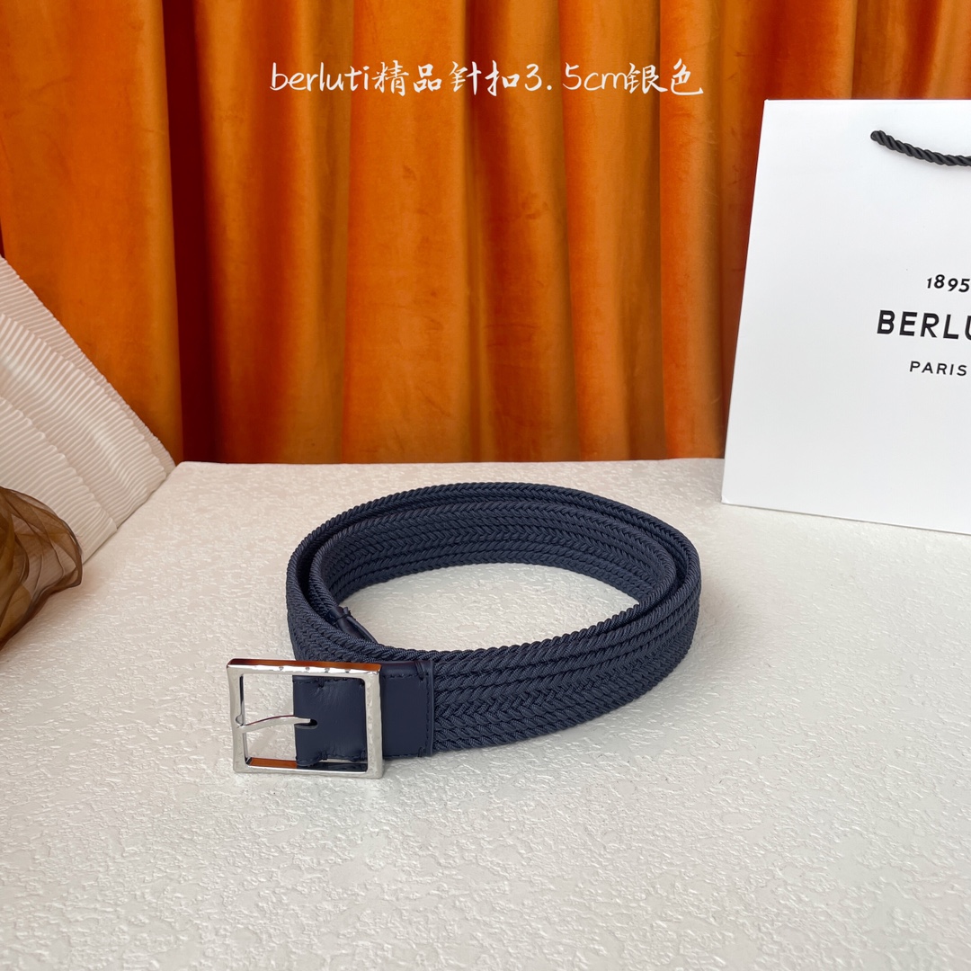 🅿️210 伯尔鲁帝 〖  Berluti  〗:采用意大利进口编织弹性织物与小牛皮制作，搭配专柜奢华精品表面锤制工艺钢制双边针扣，专柜验货无鸭梨的奢华品质！