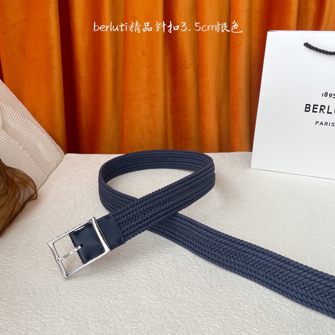 🅿️210 伯尔鲁帝 〖  Berluti  〗:采用意大利进口编织弹性织物与小牛皮制作，搭配专柜奢华精品表面锤制工艺钢制双边针扣，专柜验货无鸭梨的奢华品质！