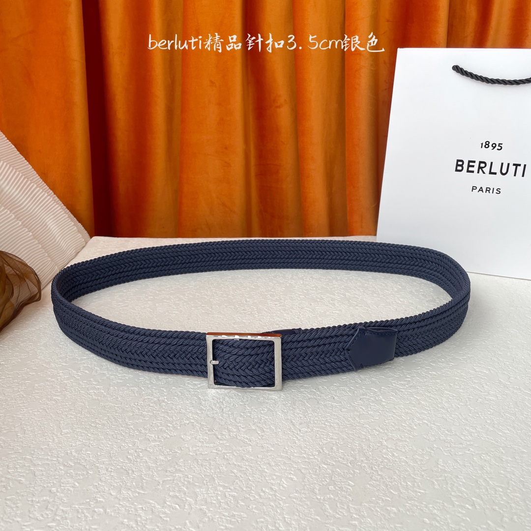 🅿️210 伯尔鲁帝 〖  Berluti  〗:采用意大利进口编织弹性织物与小牛皮制作，搭配专柜奢华精品表面锤制工艺钢制双边针扣，专柜验货无鸭梨的奢华品质！
