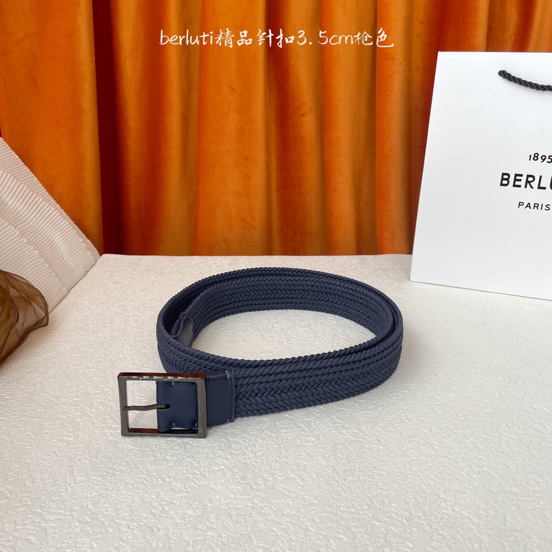 🅿️210 伯尔鲁帝 〖  Berluti  〗:采用意大利进口编织弹性织物与小牛皮制作，搭配专柜奢华精品表面锤制工艺钢制双边针扣，专柜验货无鸭梨的奢华品质！