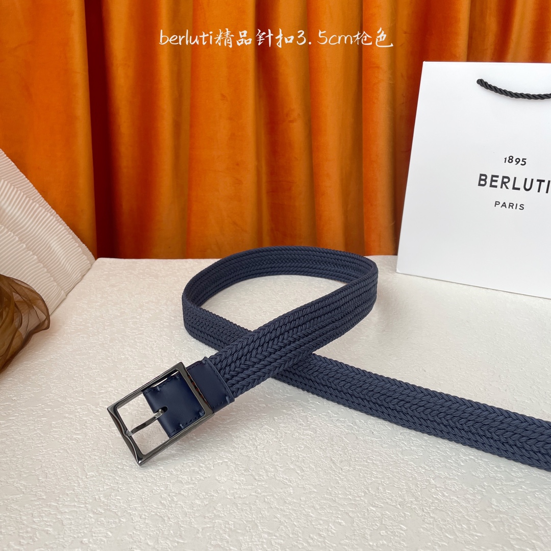 🅿️210 伯尔鲁帝 〖  Berluti  〗:采用意大利进口编织弹性织物与小牛皮制作，搭配专柜奢华精品表面锤制工艺钢制双边针扣，专柜验货无鸭梨的奢华品质！