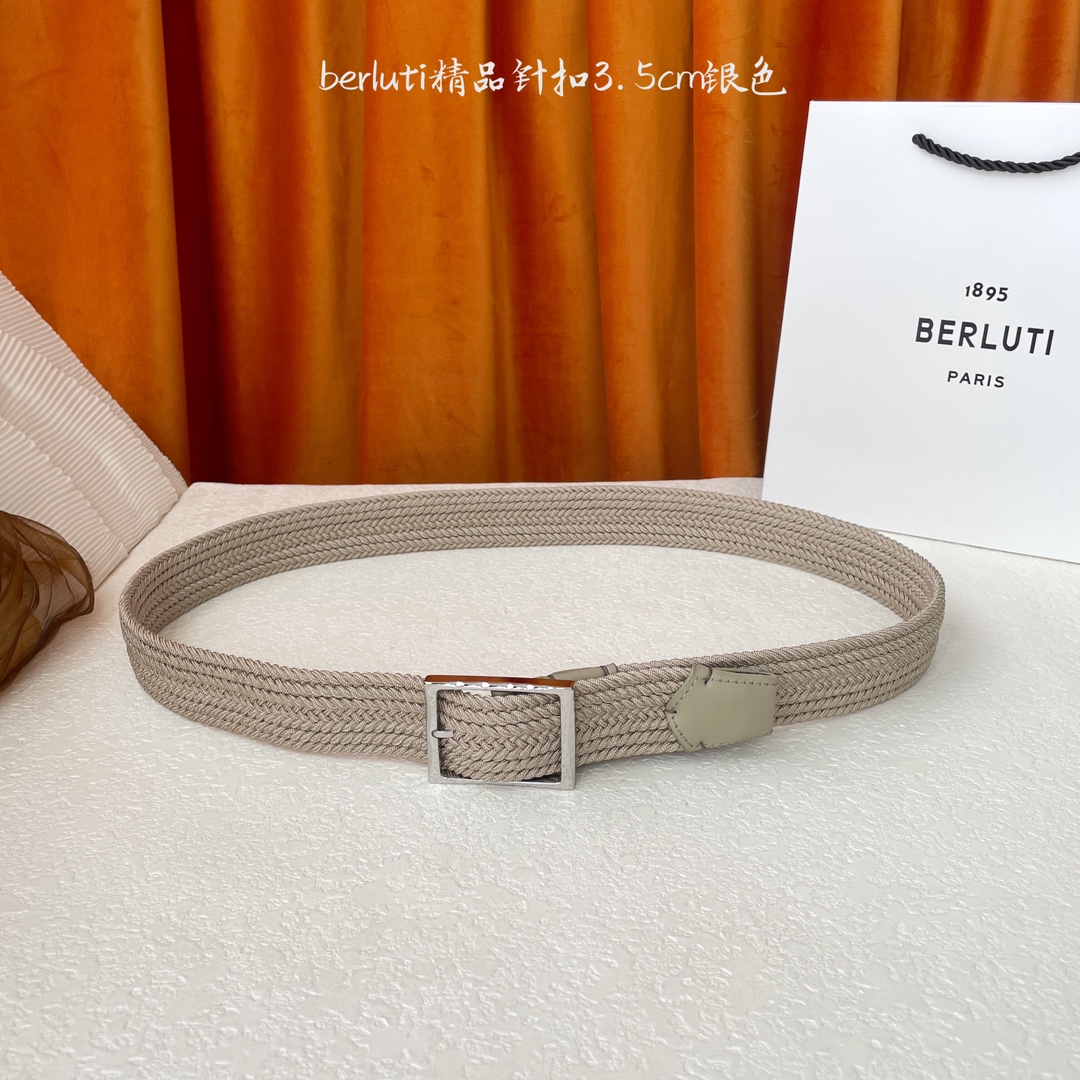 🅿️210 伯尔鲁帝 〖  Berluti  〗:采用意大利进口编织弹性织物与小牛皮制作，搭配专柜奢华精品表面锤制工艺钢制双边针扣，专柜验货无鸭梨的奢华品质！