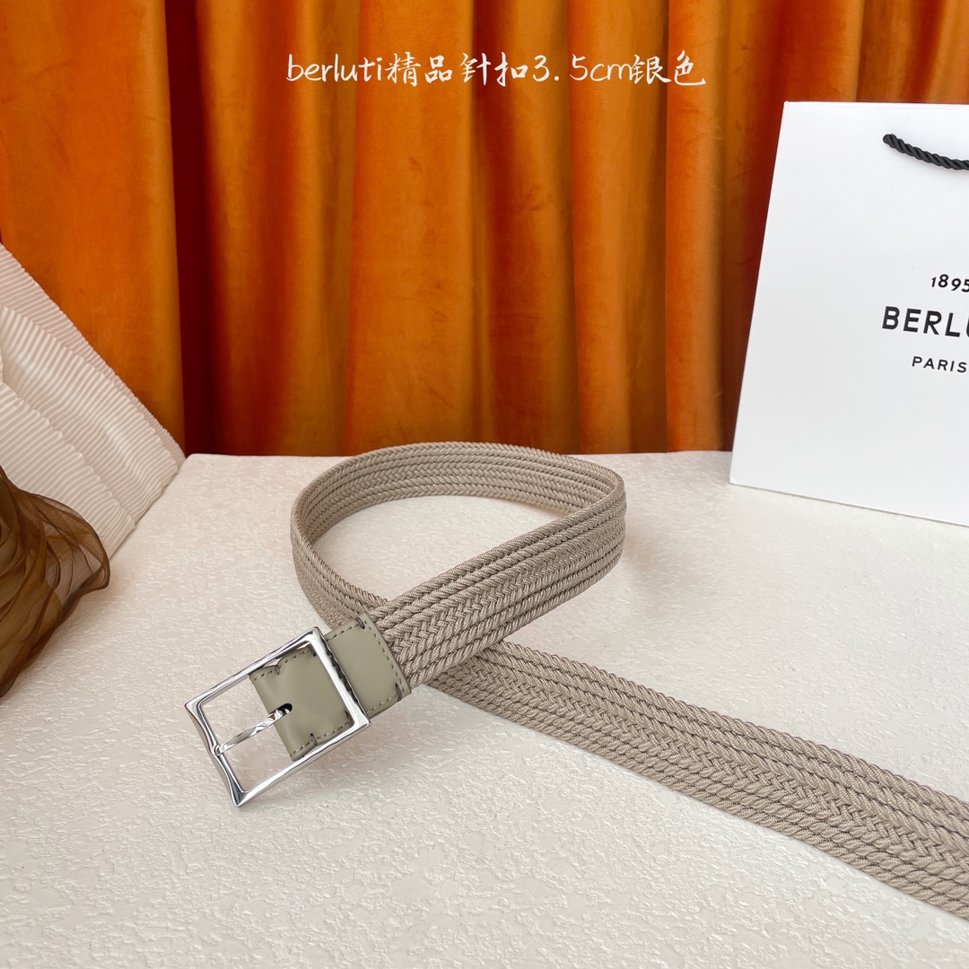 🅿️210 伯尔鲁帝 〖  Berluti  〗:采用意大利进口编织弹性织物与小牛皮制作，搭配专柜奢华精品表面锤制工艺钢制双边针扣，专柜验货无鸭梨的奢华品质！