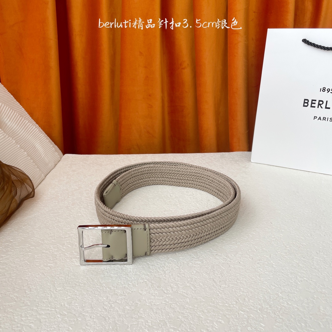 🅿️210 伯尔鲁帝 〖  Berluti  〗:采用意大利进口编织弹性织物与小牛皮制作，搭配专柜奢华精品表面锤制工艺钢制双边针扣，专柜验货无鸭梨的奢华品质！