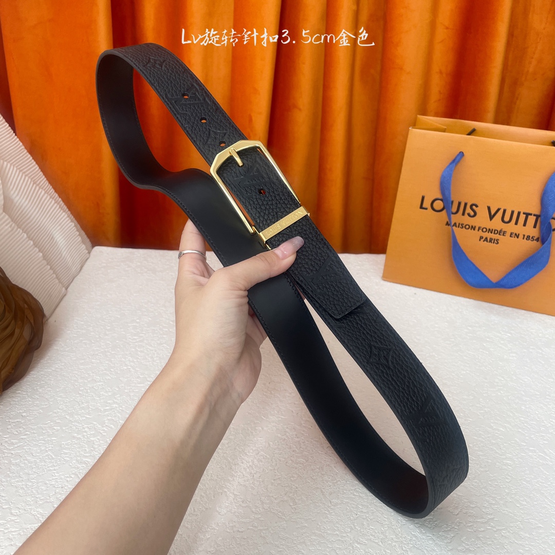🅿️170【LOUIS VUITTON驴牌】：经典原单品质，经典压花面原版平纹底，搭配原单精品旋转针扣，精工制作，细节看图，实物拍摄，高端奢华，宽度3.5cm