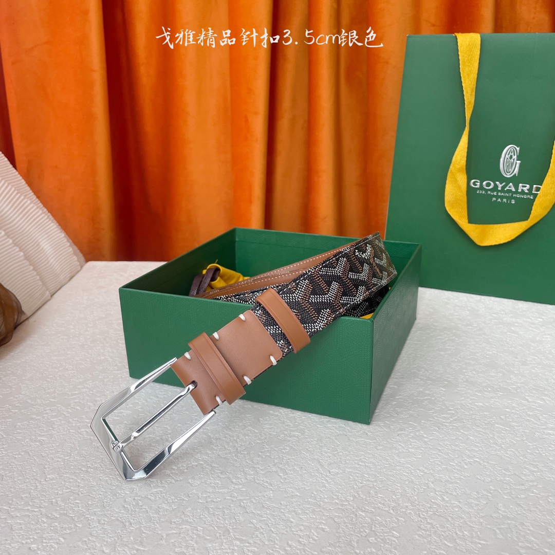 Goyard Riem met Canvas en Leren Details - Klassiek Design, Premium Kwaliteit