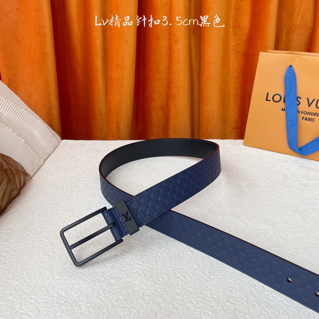 LOUIS VUITTON驴牌 经典原单品质 压花面配原版平纹底 3.5cm