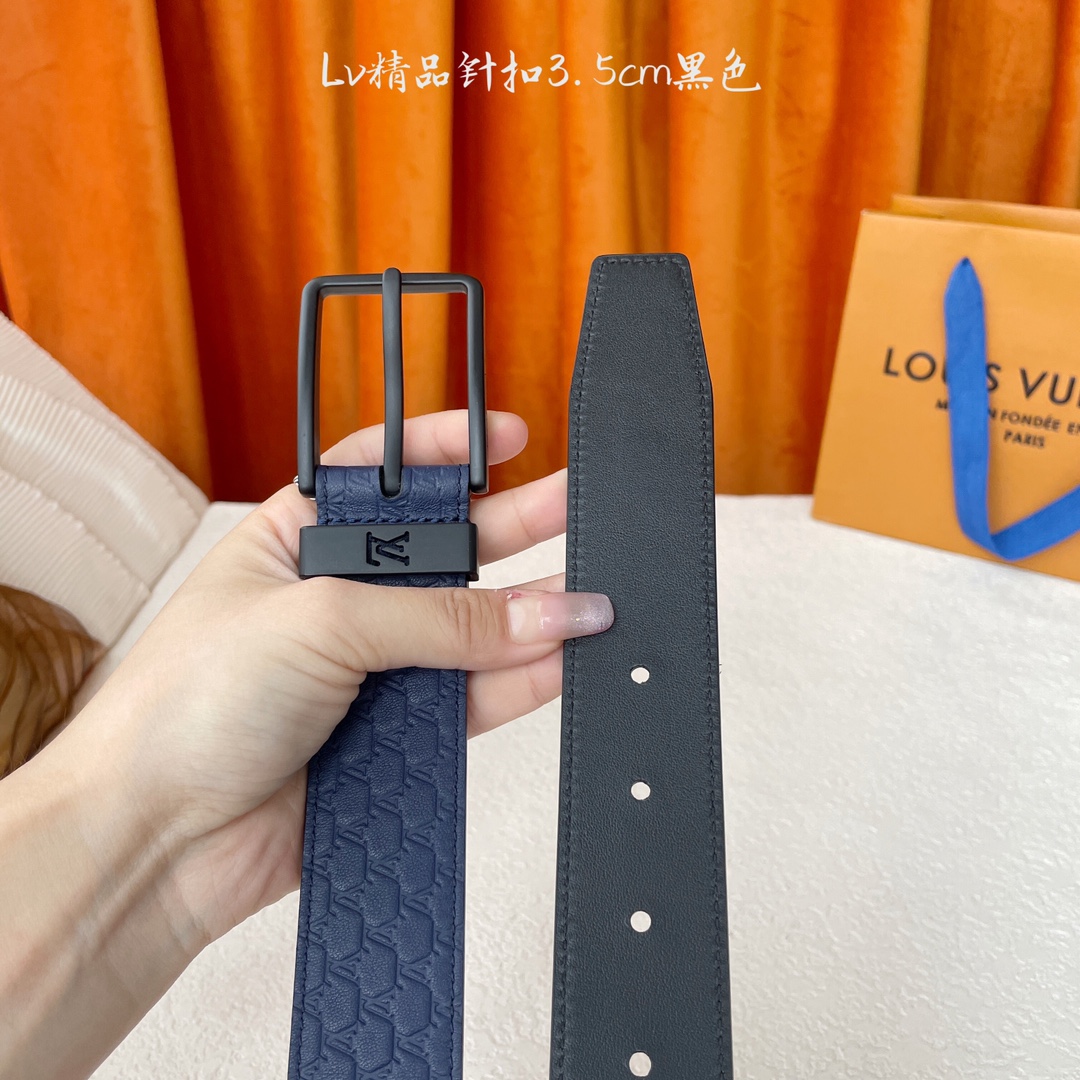 LOUIS VUITTON驴牌 经典原单品质 压花面配原版平纹底 3.5cm