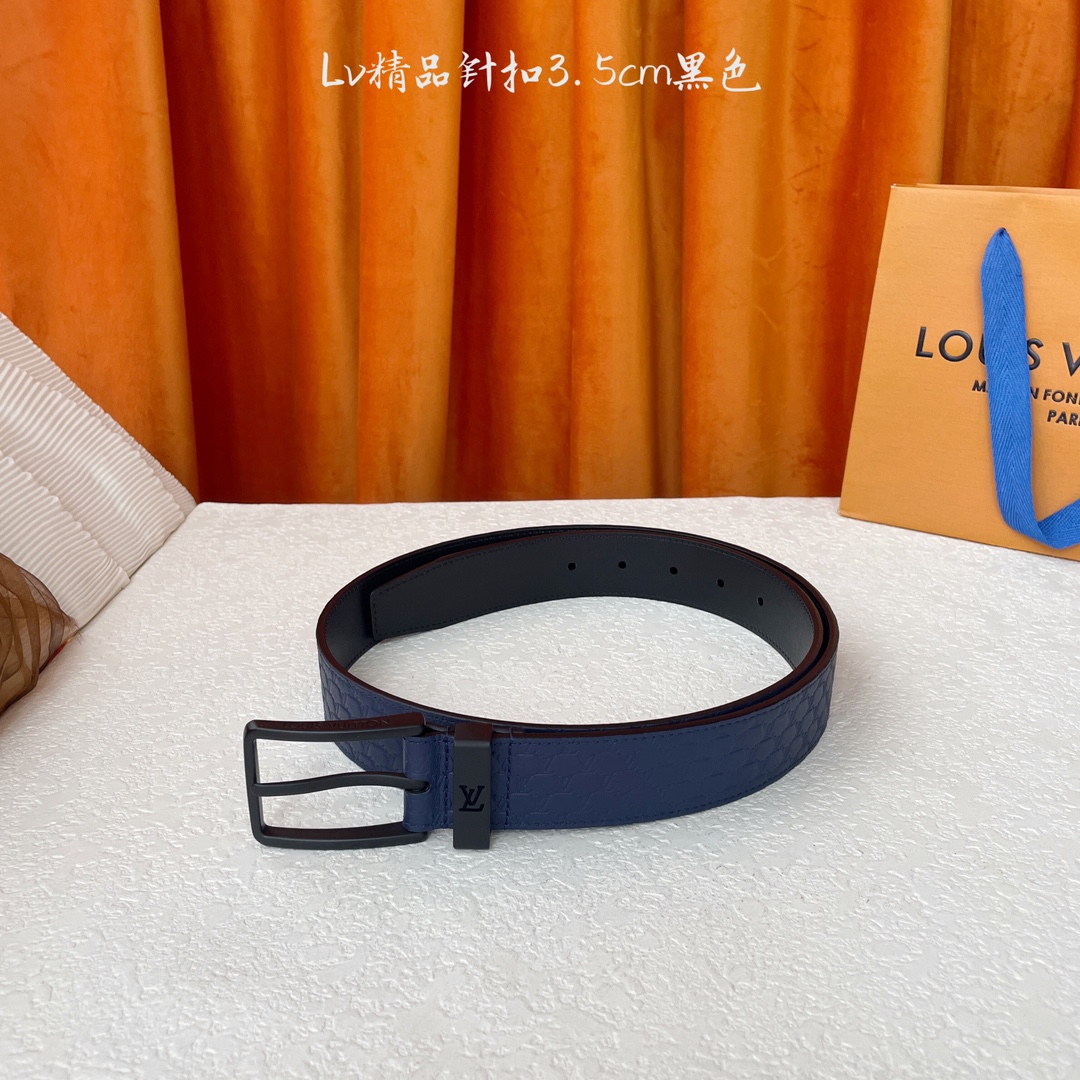 LOUIS VUITTON驴牌 经典原单品质 压花面配原版平纹底 3.5cm