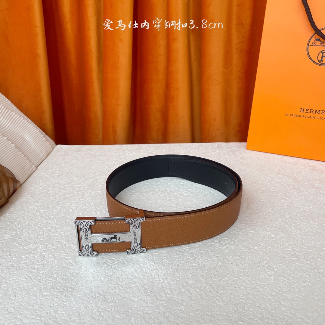 Hermes Style Leather Men's Belts Lookbook Reference image 2
