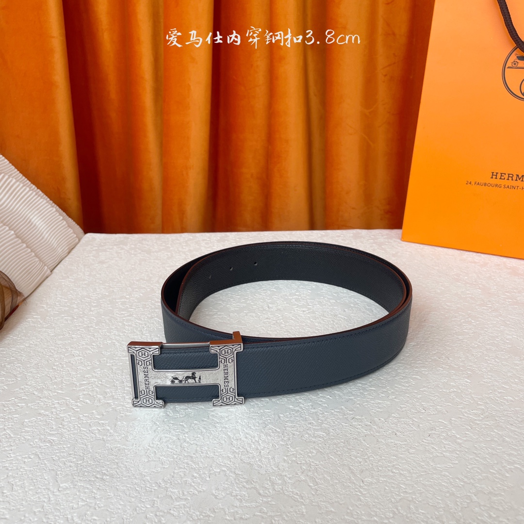Hermes Style Leather Men's Belts Lookbook Reference image 2