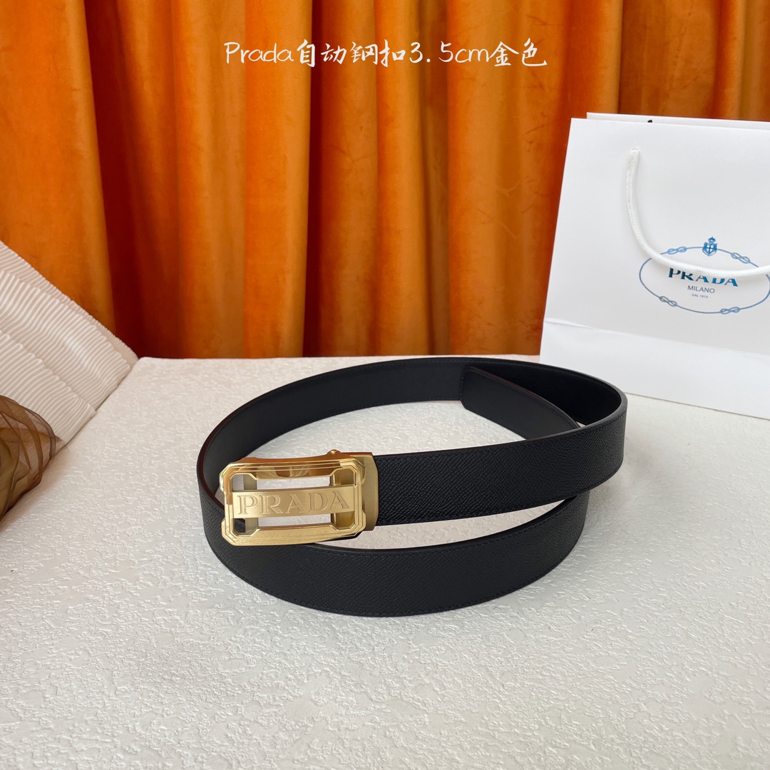 Prada Style Leather Men's Belts Lookbook Reference image 2