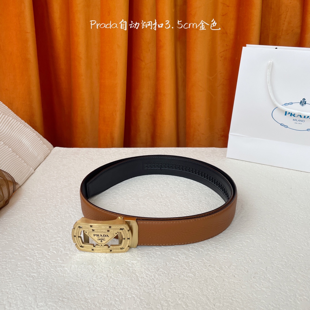 Prada Style Leather Men's Belts Lookbook Reference image 2