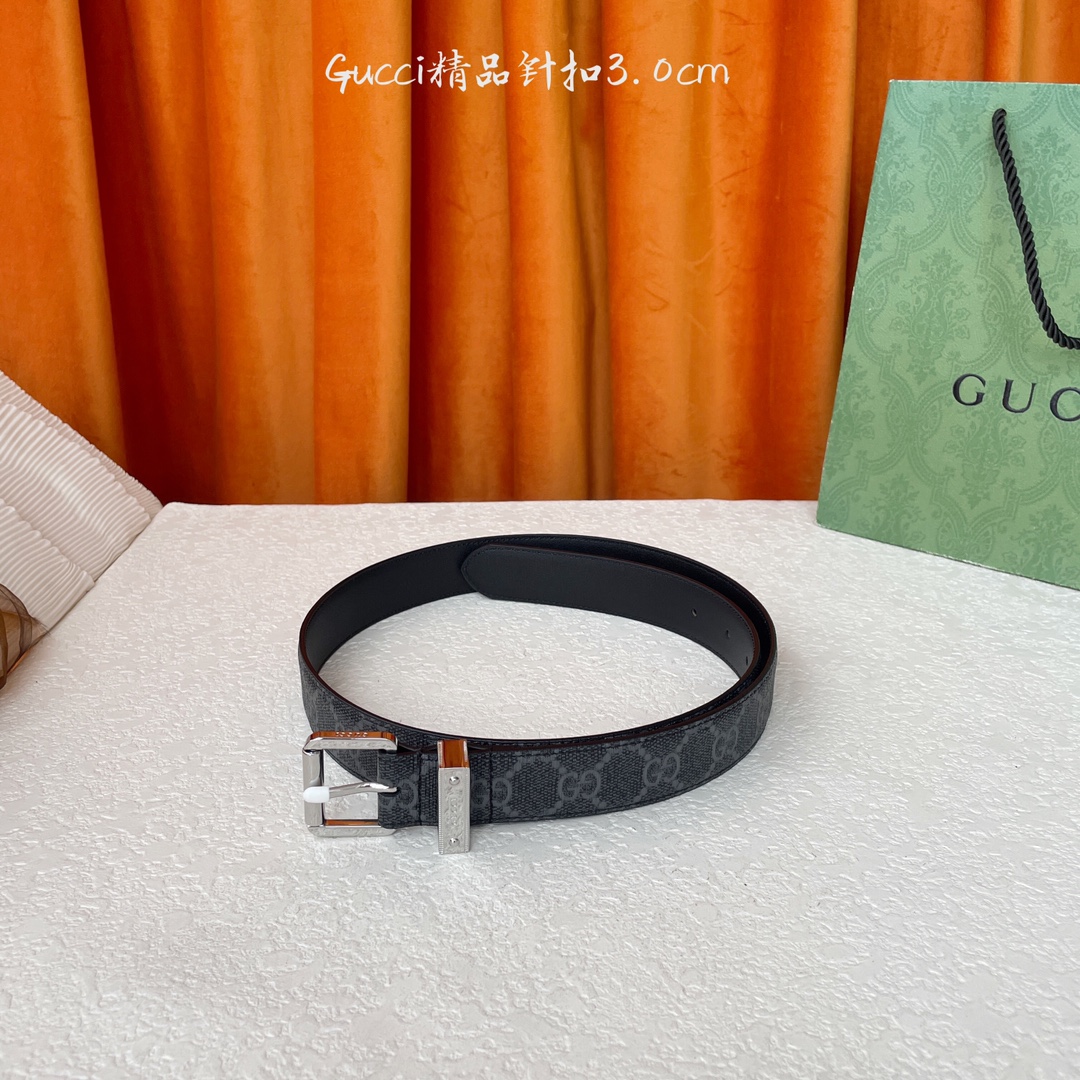   Gucci 新款针扣 搭配原版皮底 品牌logo戒指 宽3.0Cm  经典永不过时款 潮流大方 时尚