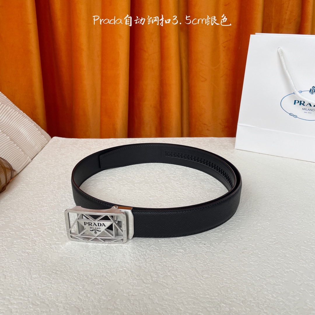 Prada Style Leather Men's Belts Lookbook Reference image 2