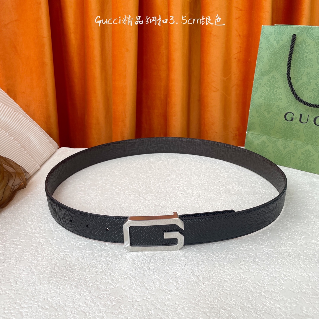 Gucci Reversible Leather Belt with Steel Buckle, 3.5cm Wide 6 i1756122267 5298 2