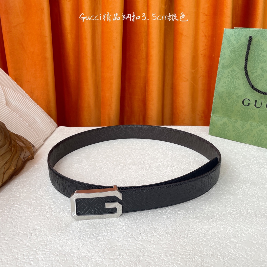 Gucci Reversible Leather Belt with Steel Buckle, 3.5cm Wide 3 i1756122267 8420 5