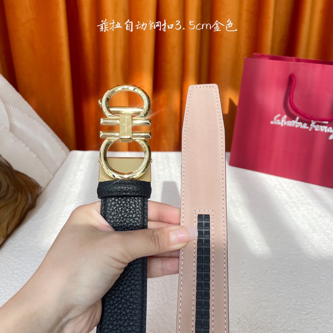   品牌：【菲拉】 菲拉进口小牛皮，手感细腻柔软。搭配纯钢自动精品扣，男士必备！宽度：3.5cm