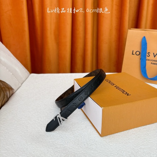 Louis Vuitton Reversible Leather Belt with Classic Monogram - 2.0cm Width 1 Louis Vuitton Reversible Leather Belt with Classic Monogram - 2.0cm Width