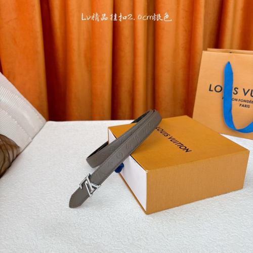Louis Vuitton Reversible Leather Belt, 2.0cm Width, Silver Buckle 1 Louis Vuitton Reversible Leather Belt, 2.0cm Width, Silver Buckle