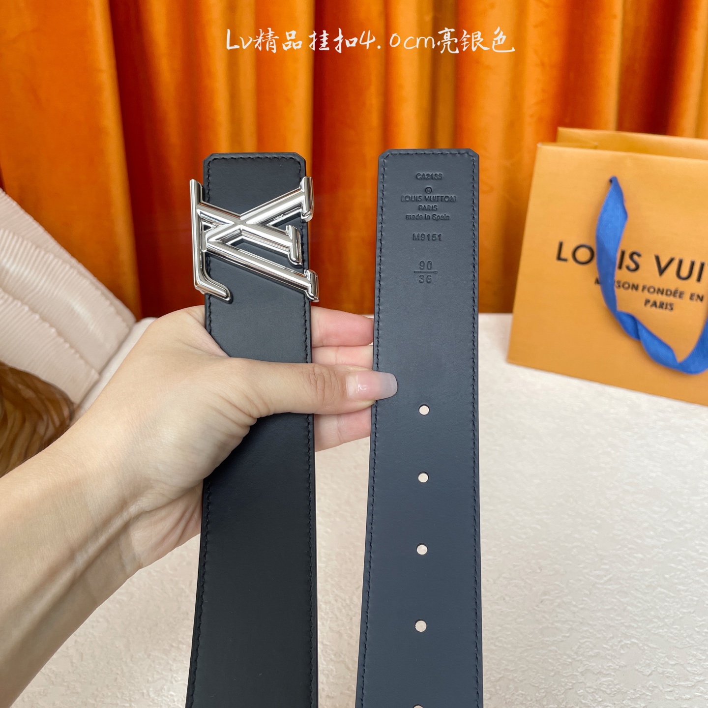 【LOUIS VUITTON驴牌】：经典原单品质，黑蓝双面平纹小牛皮，搭配原单精品挂扣，精工制作，细节看