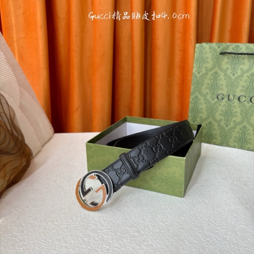 Gucci Classic Floral Embossed Leather Belt with Original Leather Bottom 1 Gucci Classic Floral Embossed Leather Belt with Original Leather Bottom