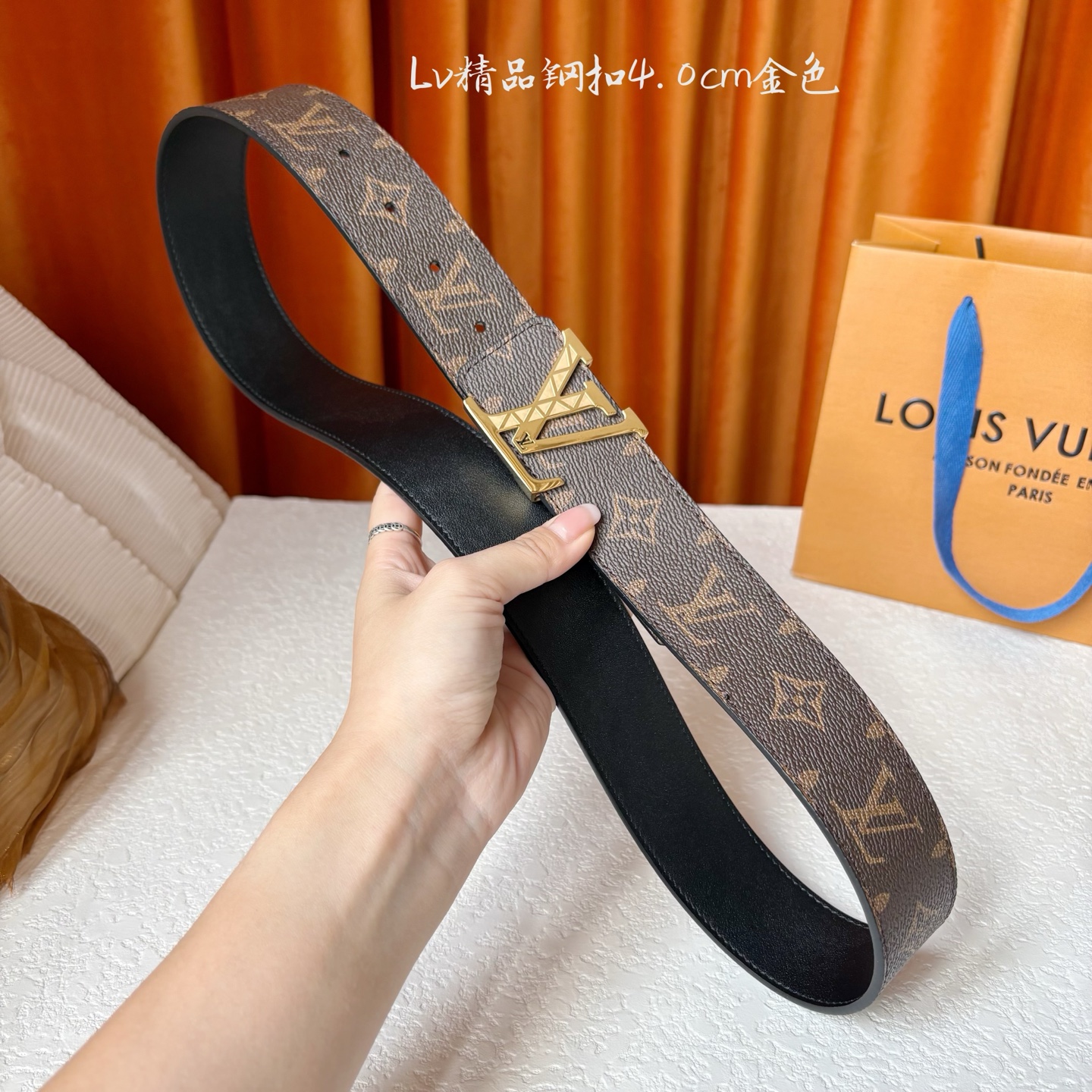 🅿️150【LOUIS VUITTON驴牌】：经典原单品质，经典印花面配原版平纹底，搭配原单精品钢扣，精工制作，细节看图，实物拍摄，高端奢华，宽度4.0cm