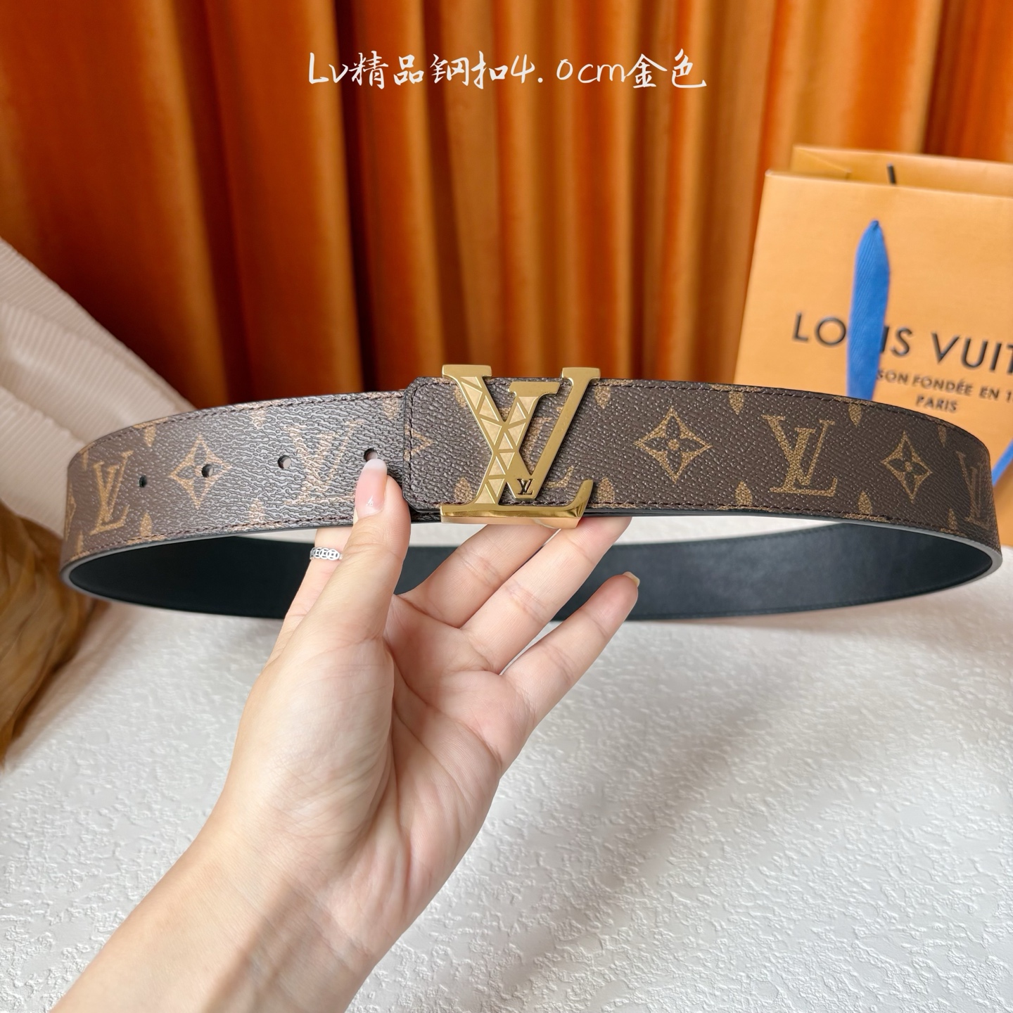 🅿️150【LOUIS VUITTON驴牌】：经典原单品质，经典印花面配原版平纹底，搭配原单精品钢扣，精工制作，细节看图，实物拍摄，高端奢华，宽度4.0cm
