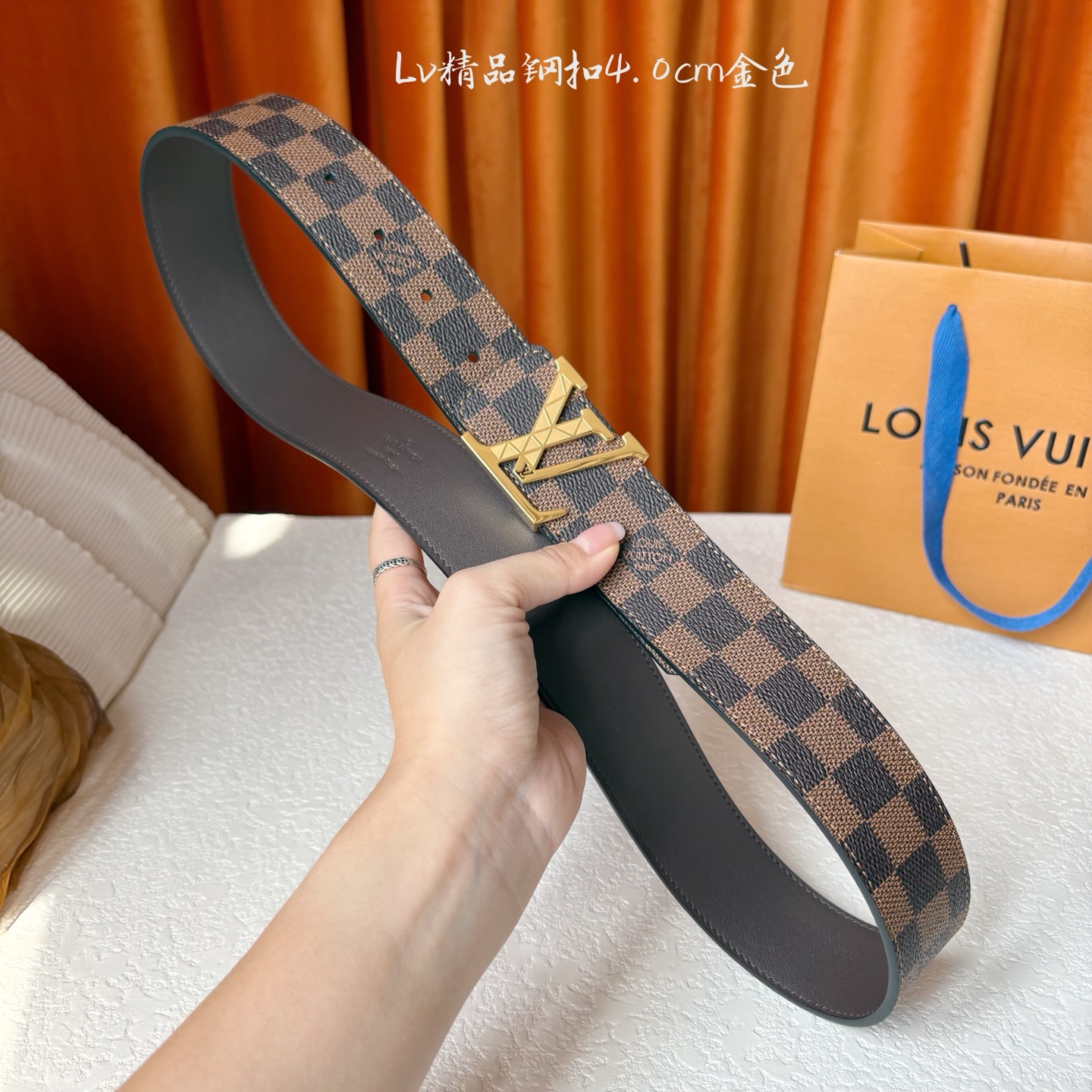 🅿️150【LOUIS VUITTON驴牌】：经典原单品质，经典印花面配原版平纹底，搭配原单精品钢扣，精工制作，细节看图，实物拍摄，高端奢华，宽度4.0cm