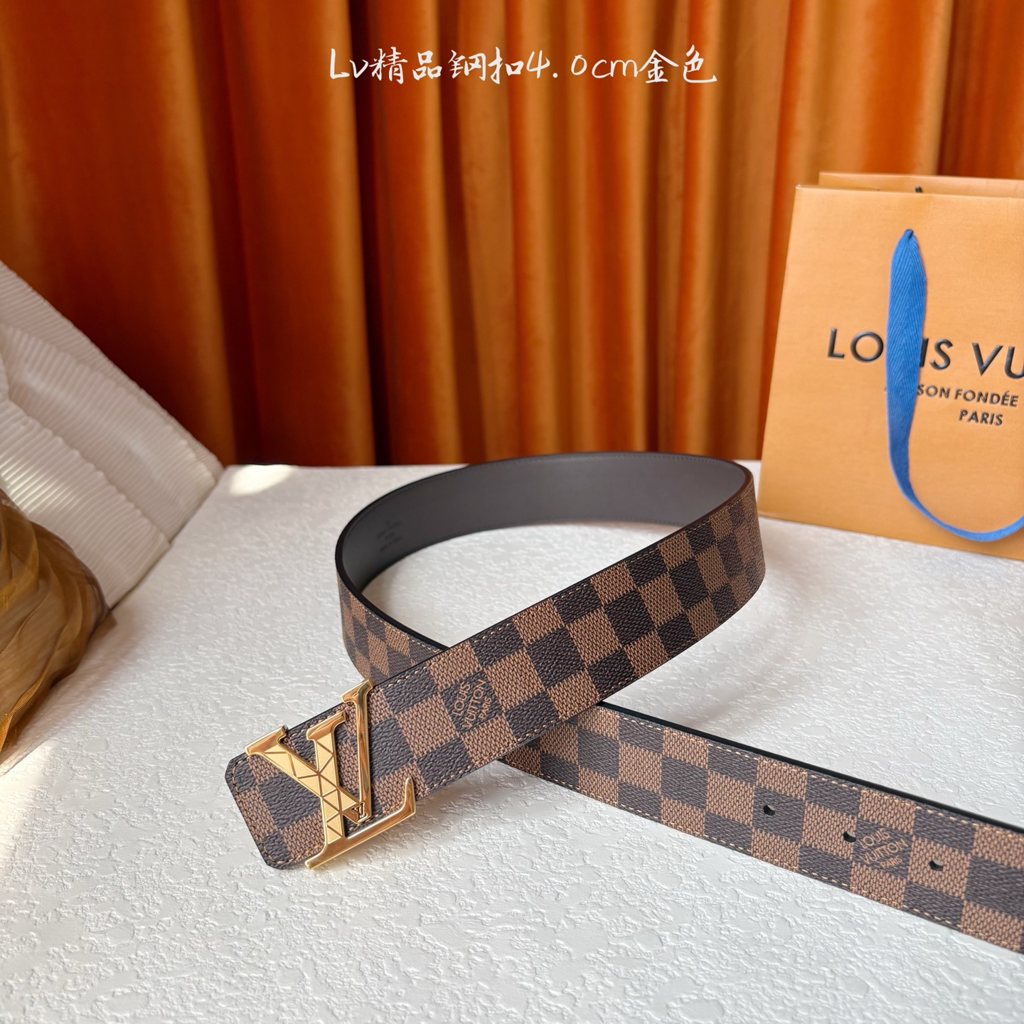 🅿️150【LOUIS VUITTON驴牌】：经典原单品质，经典印花面配原版平纹底，搭配原单精品钢扣，精工制作，细节看图，实物拍摄，高端奢华，宽度4.0cm