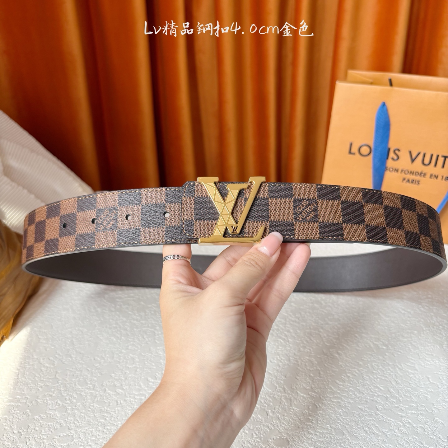 🅿️150【LOUIS VUITTON驴牌】：经典原单品质，经典印花面配原版平纹底，搭配原单精品钢扣，精工制作，细节看图，实物拍摄，高端奢华，宽度4.0cm