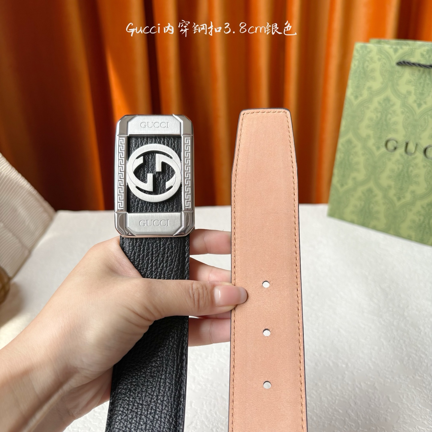 🅿️150  Gucci 经典原单品质，压花面配原版沙底，原单精品内穿钢扣，精工制作，细节看图，实物拍摄，高端奢华，宽度4.0cm