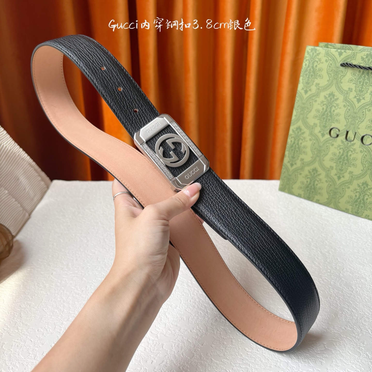 🅿️150  Gucci 经典原单品质，压花面配原版沙底，原单精品内穿钢扣，精工制作，细节看图，实物拍摄，高端奢华，宽度4.0cm