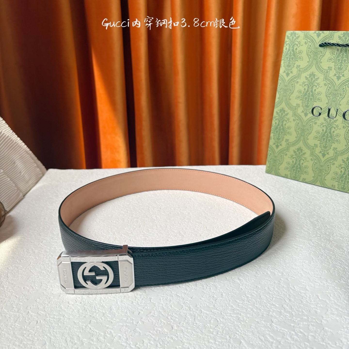 🅿️150  Gucci 经典原单品质，压花面配原版沙底，原单精品内穿钢扣，精工制作，细节看图，实物拍摄，高端奢华，宽度4.0cm