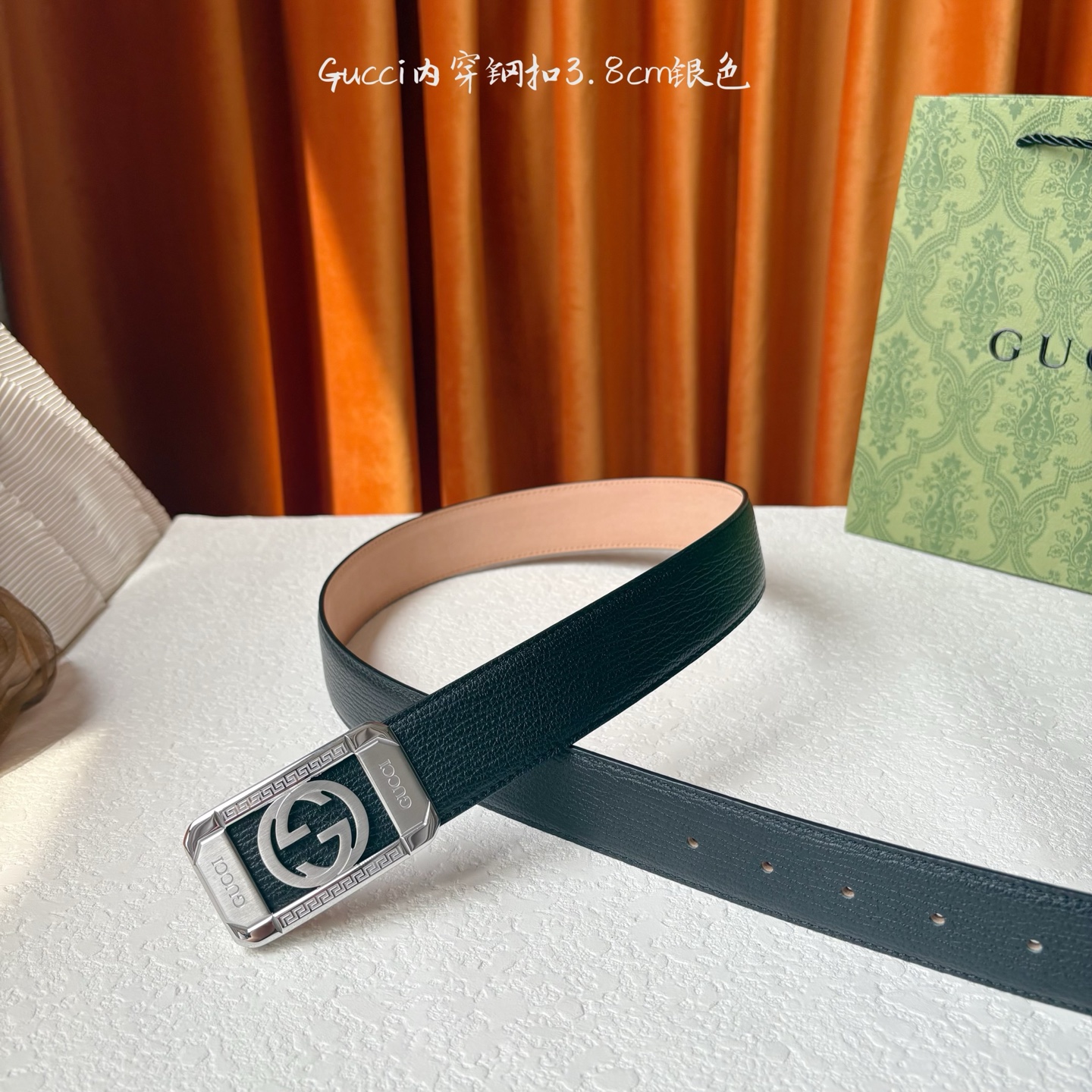 🅿️150  Gucci 经典原单品质，压花面配原版沙底，原单精品内穿钢扣，精工制作，细节看图，实物拍摄，高端奢华，宽度4.0cm