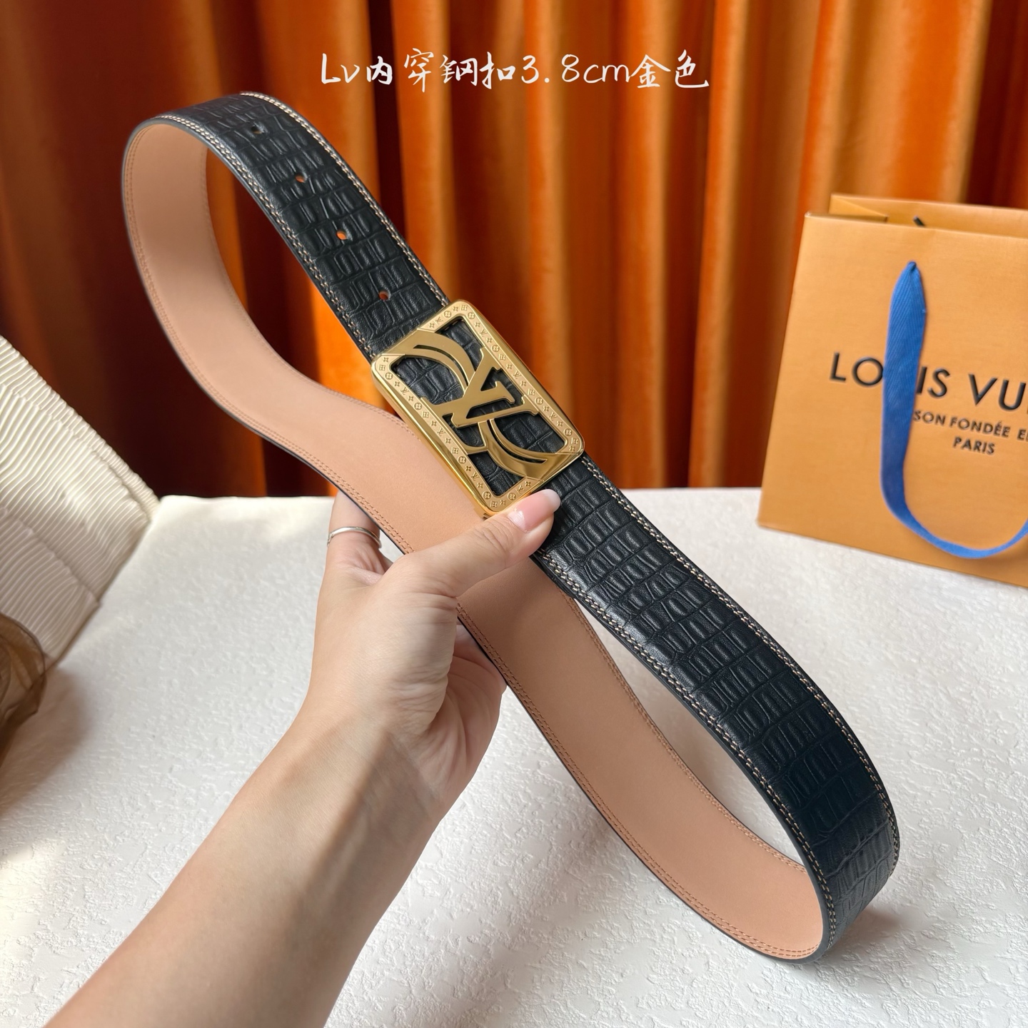 🅿️160  Gucci 经典原单品质，压花面配原版沙底，原单精品内穿钢扣，精工制作，细节看图，实物拍摄，高端奢华，宽度4.0cm