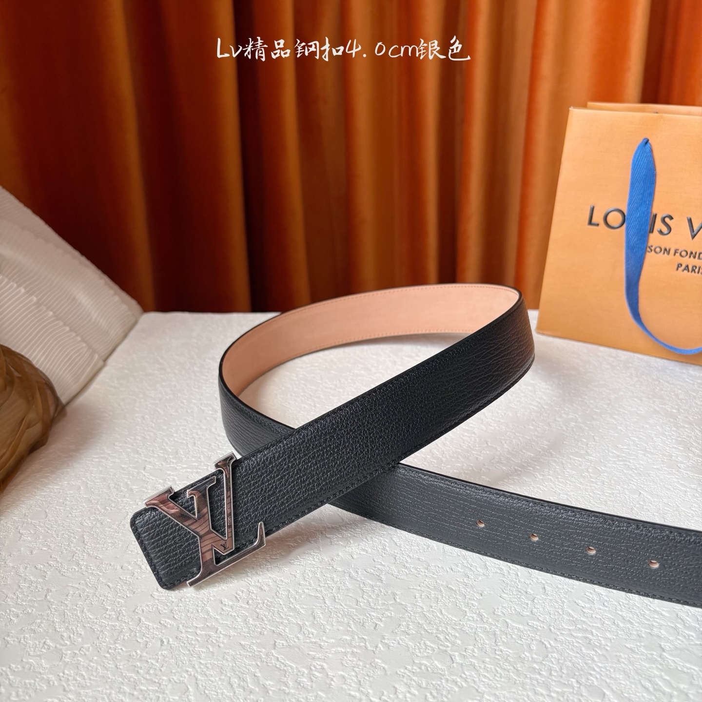 LOUIS VUITTON驴牌 经典原单品质 经典树皮纹面配 搭配原单精品钢扣4 0cm