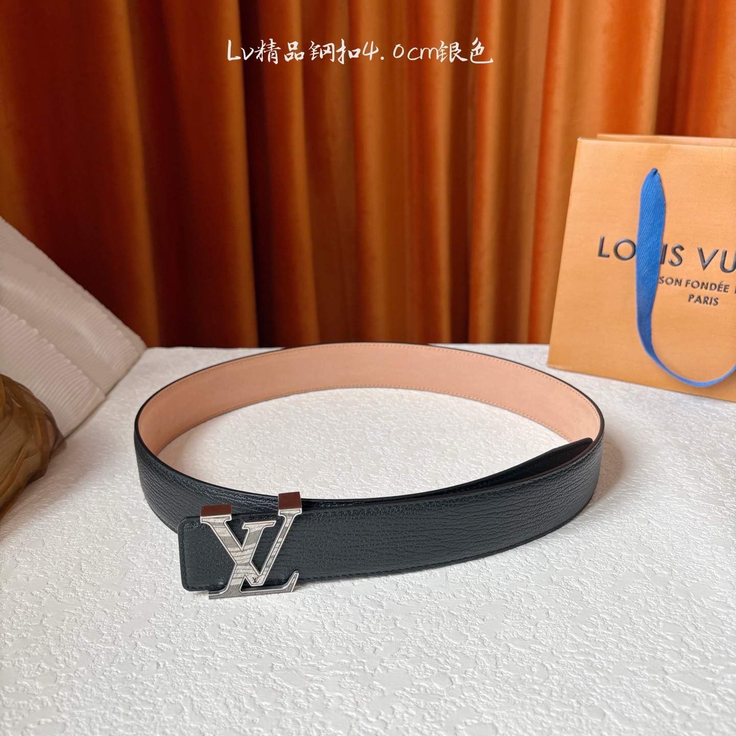 LOUIS VUITTON驴牌 经典原单品质 经典树皮纹面配 搭配原单精品钢扣4 0cm