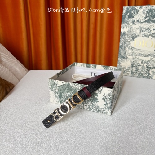 Dior Reversible Belt with Removable Buckle, 2.0 cm Width