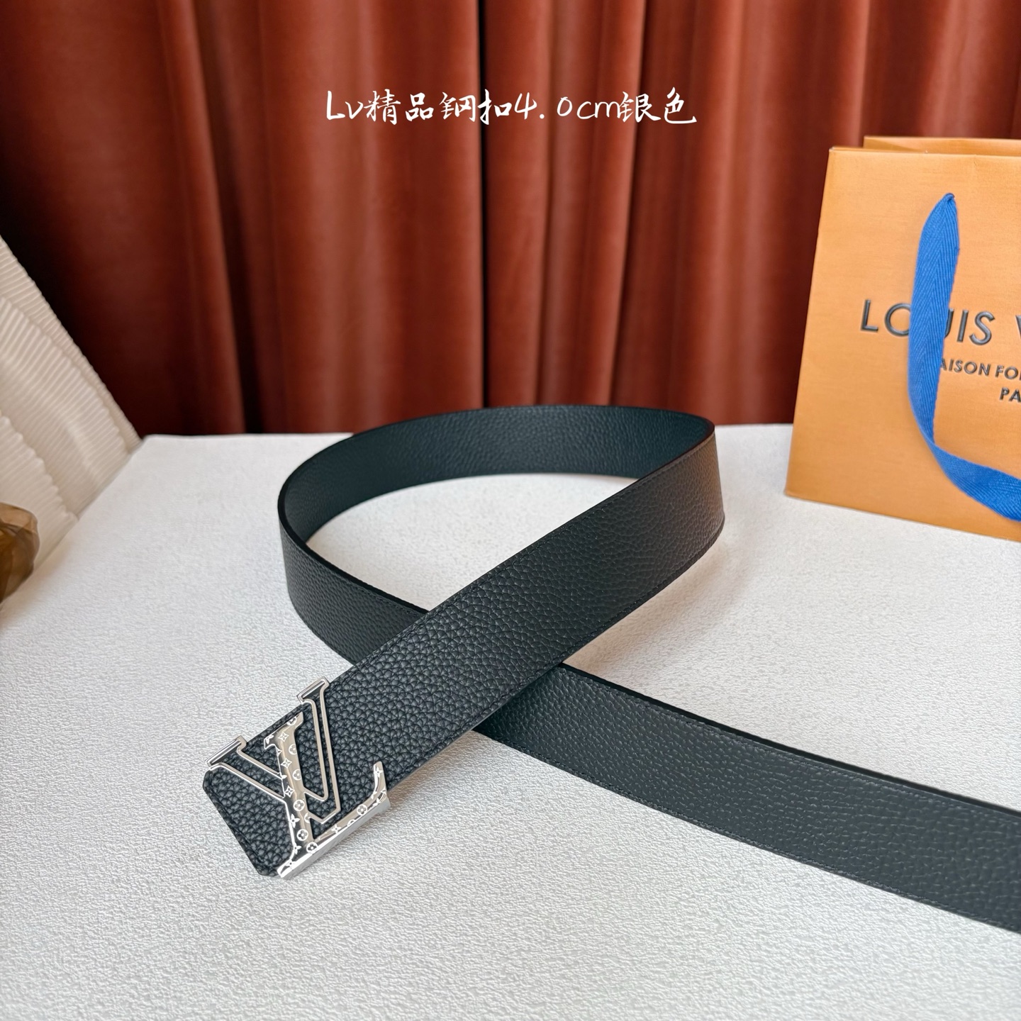 🅿️150【LOUIS VUITTON】：经典原单品质，经典双面荔枝纹，搭配原单精品钢扣，精工制作，细节看图，实物拍摄，高端奢华，宽度4.0cm