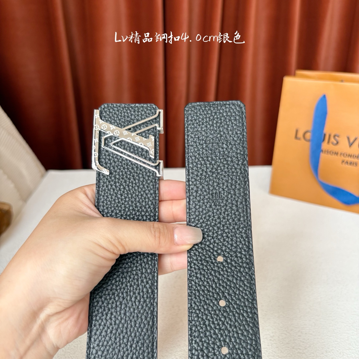 🅿️150【LOUIS VUITTON】：经典原单品质，经典双面荔枝纹，搭配原单精品钢扣，精工制作，细节看图，实物拍摄，高端奢华，宽度4.0cm