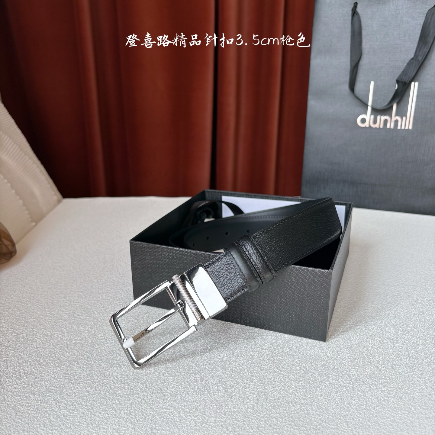 NO:741899,Original Dunhill 35mm double-sided belt, which can be worn on both sides, with a fine pin buckle, showing classic masculine charm. Belt19860909原单  Dunhill登喜路35毫米双面皮带,可正反两面佩戴,搭配精品针扣,彰显经典男性魅力.,皮带,Belt