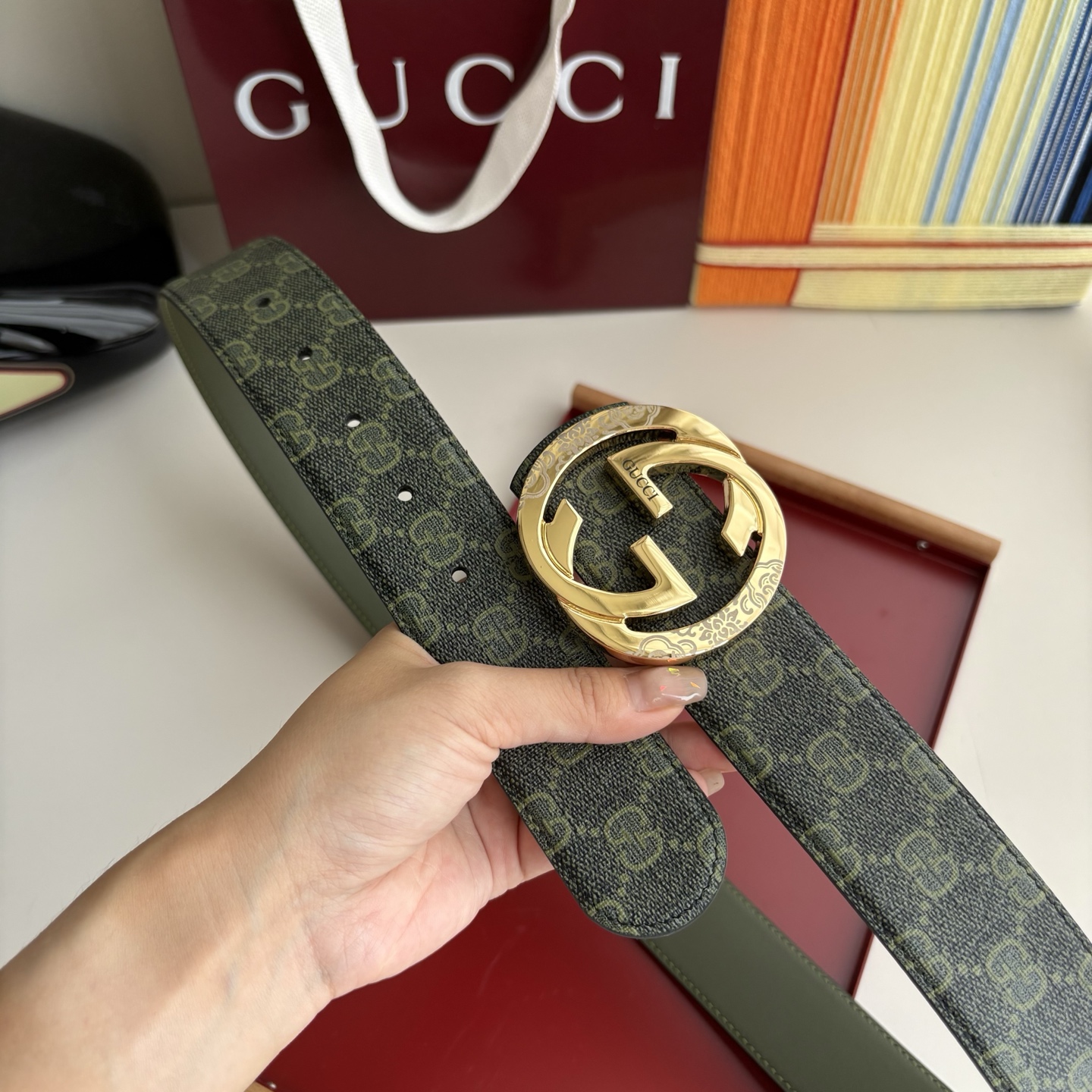 Gucci 经典原单品质，Pvc印花面搭配原版皮底，原单精品挂扣，精工制作，细节看图，实物拍摄，高端奢华