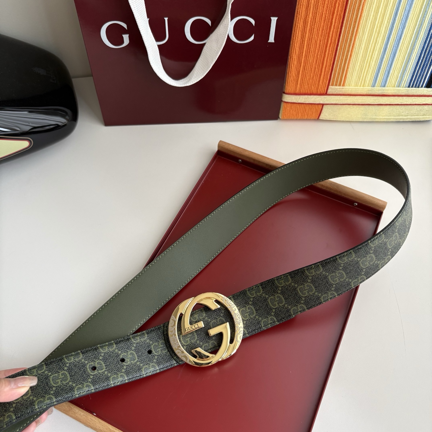 Gucci 经典原单品质，Pvc印花面搭配原版皮底，原单精品挂扣，精工制作，细节看图，实物拍摄，高端奢华