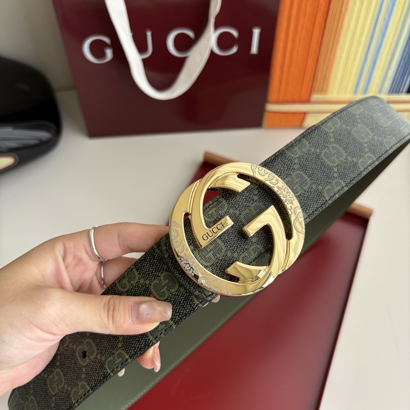 Gucci 经典原单品质，Pvc印花面搭配原版皮底，原单精品挂扣，精工制作，细节看图，实物拍摄，高端奢华
