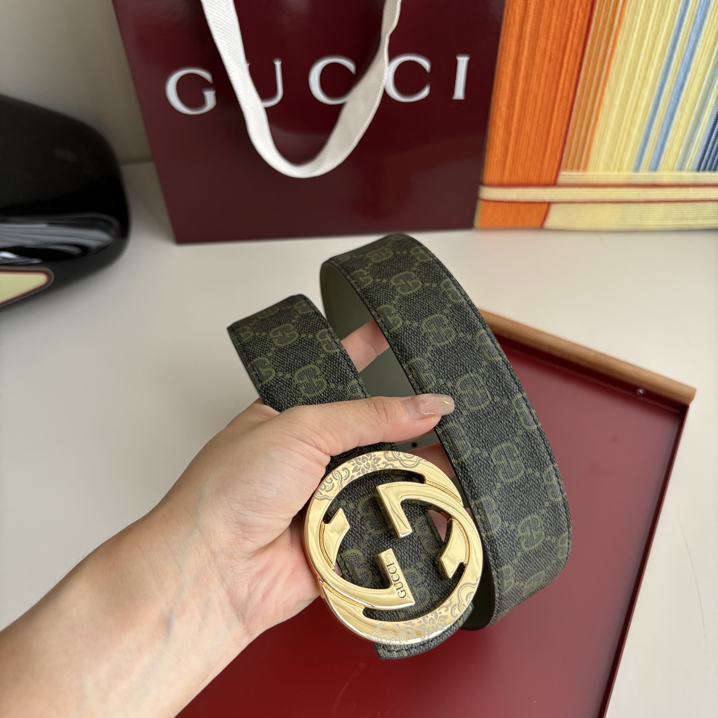 Gucci 经典原单品质，Pvc印花面搭配原版皮底，原单精品挂扣，精工制作，细节看图，实物拍摄，高端奢华