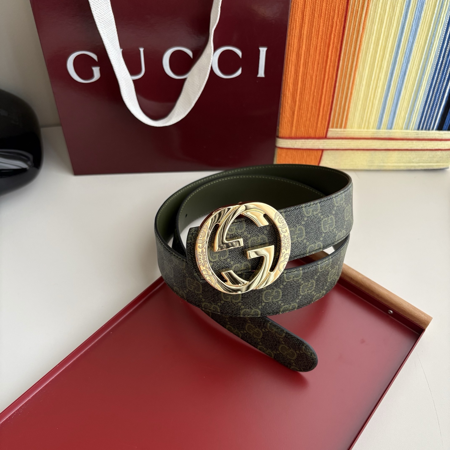 Gucci 经典原单品质，Pvc印花面搭配原版皮底，原单精品挂扣，精工制作，细节看图，实物拍摄，高端奢华